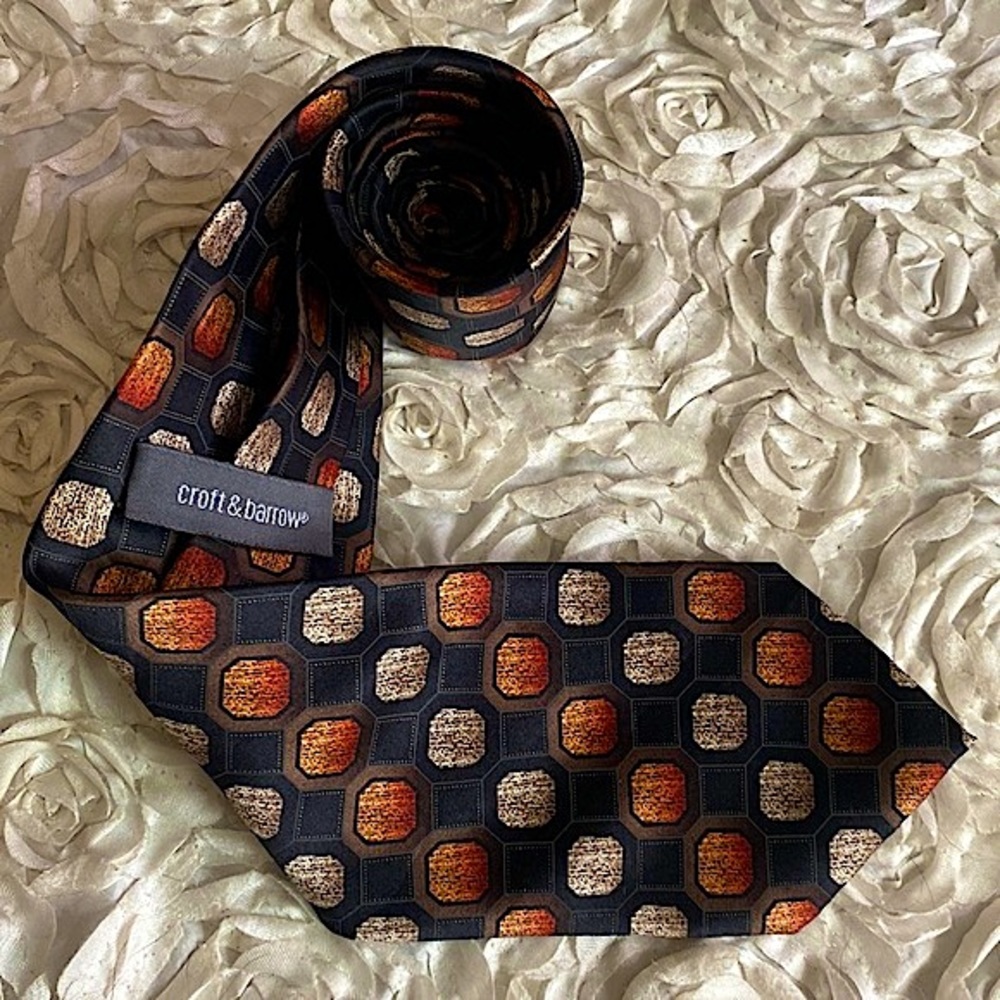 New Croft and Barrow mens silk tie